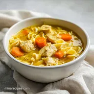 Comforting Homemade Chicken Noodle Soup: Silky and Gold