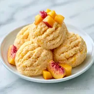 Creamy Peach Ice Cream for 12 Servings