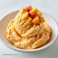 Peach Ice Cream in 15 Minutes