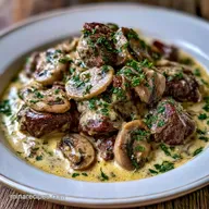 Slow Cooker Venison Stroganoff: Tender