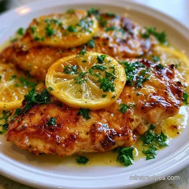 Baked Lemon Herb Chicken for 4 Servings Recipe Card