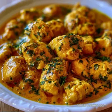 Chicken Breast Curry Recipe for 4 Recipe Card