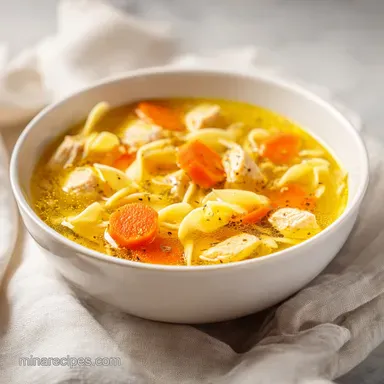 Comforting Chicken Noodle Soup: 45 Min Recipe Card