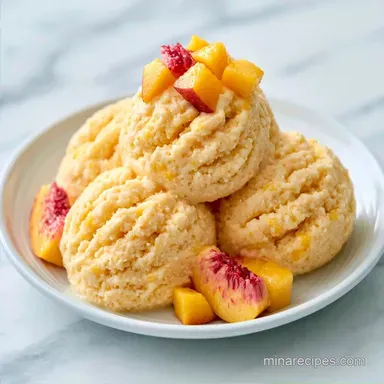 Creamy Peach Ice Cream for 12 Servings