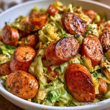 Fried Cabbage Sausage in 40 Minutes