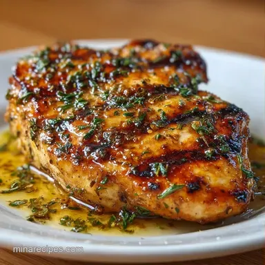 Healthy Grilled Chicken Breast Meal Prep Recipe Card