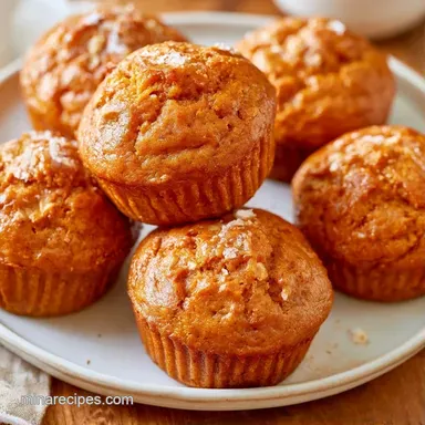 Pumpkin Muffins with Oat Flour Recipe Card