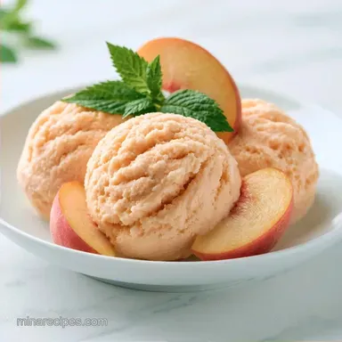 Creamy Peach Ice Cream