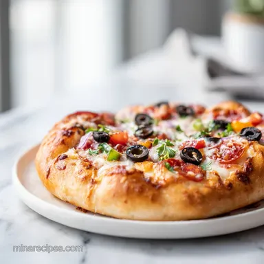 Pizza Dough Recipe for 4 Servings with Crispy Golden Crust Recipe Card