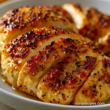 Juicy Oven Baked Chicken in 25 Minutes Recipe Card