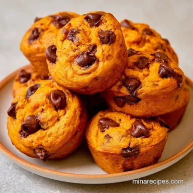Pumpkin Chocolate Chip Muffins for 24 Recipe Card