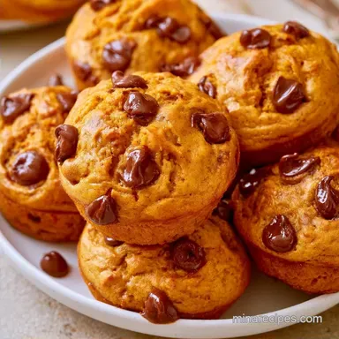 Pumpkin Chocolate Chip Muffins in 35 Min