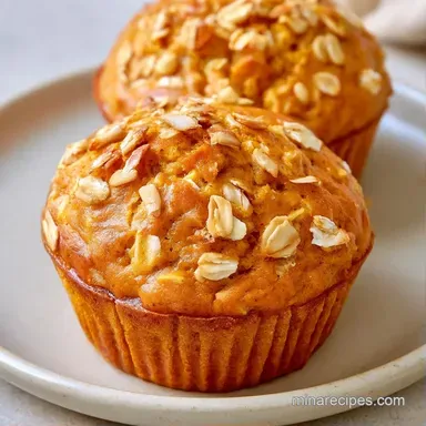 Pumpkin Pie Oatmeal Muffins for Meal Prep Recipe Card