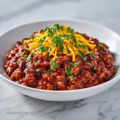 Red Chicken Chili in 30 Minutes Recipe Card