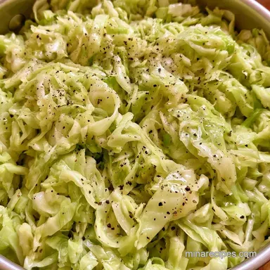 Salt And Pepper Boiled Cabbage in 20 Min Recipe Card