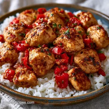 Skillet Chicken and Rice in 35 Minutes Recipe Card