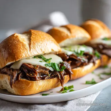 Slow Cooker French Dip Sandwiches for 6 Servings