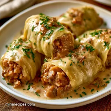 Vegetarian Stuffed Cabbage with Mushrooms