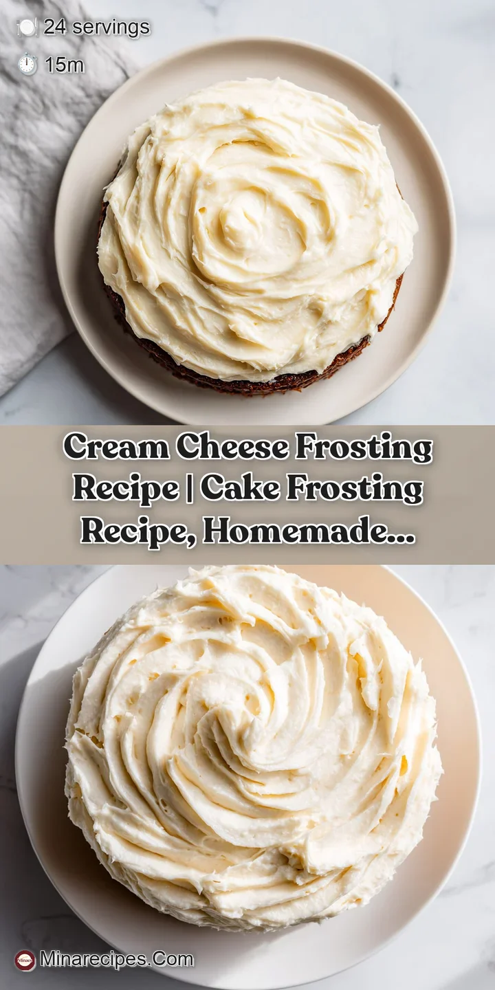 Close-up of smooth, velvety cream cheese frosting with delicate peaks and a subtle sheen.