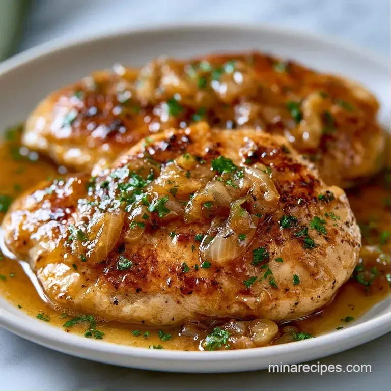 Sliced golden poultry resting on creamy mash, drizzled with a glossy brown glaze and a sprig of fresh thyme.