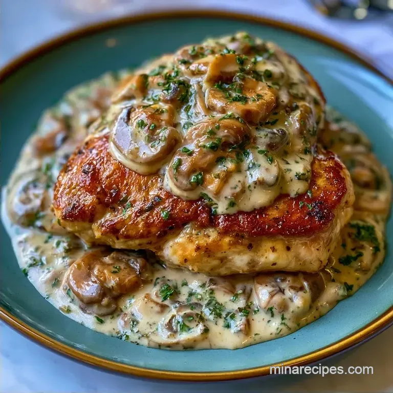 Healthy Creamy Mushroom Chicken Breast