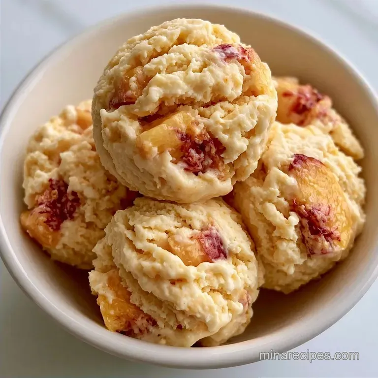 Peach Ice Cream with Fresh Peaches