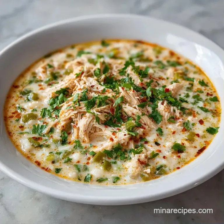 A white bowl of creamy stew garnished with a lime wedge and crumbled cotija cheese on a rustic wooden table.