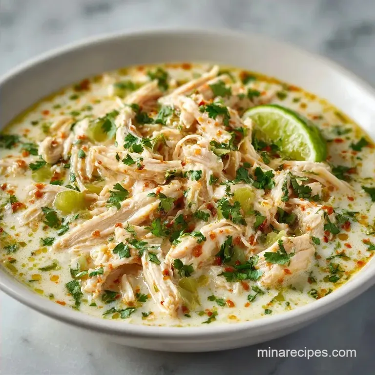 White Chicken Chili: Creamy and Tangy