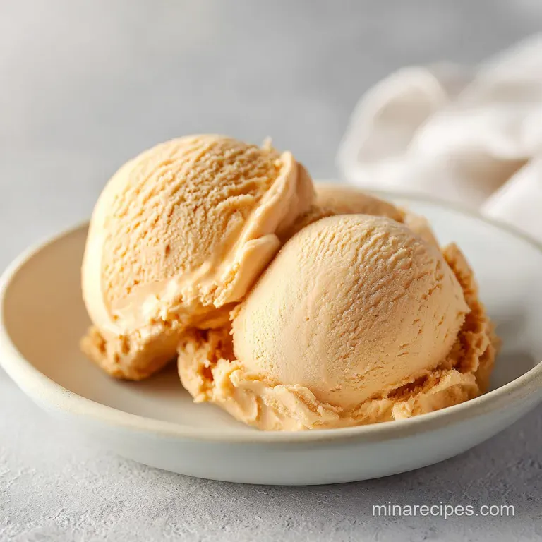 A perfect scoop of buttery, beige cookie dough on a marble plate, topped with a sprinkle of flaky sea salt.