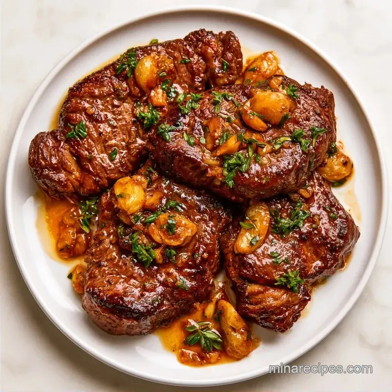 Garlic Butter Pan Seared Venison Steak