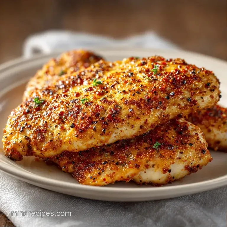 Sliced chicken breast resting on creamy mashed potatoes with a rich brown pan sauce and a sprig of fresh thyme.