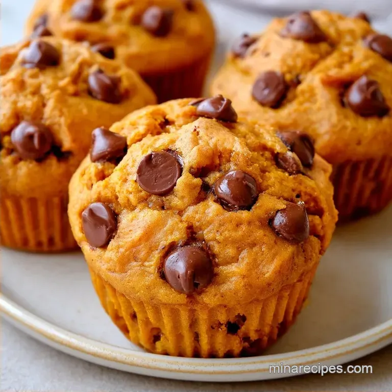 Mini Pumpkin Chocolate Chip Muffins