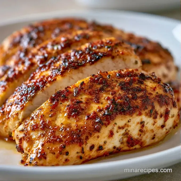 Sliced juicy poultry breasts arranged on a platter with steamed asparagus and a drizzle of lemon butter sauce.