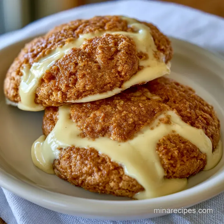 White Chocolate Biscoff Cookies: Molten Center