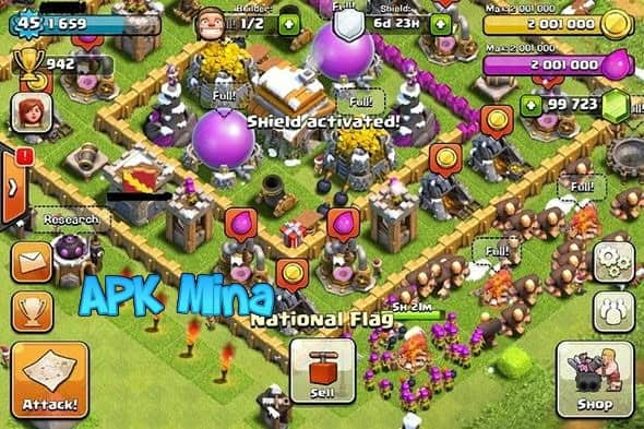 تنزيل كلاش اوف كلانس Clash of Clans مهكرة 2024