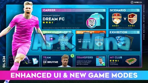 تحميل لعبة دريم ليج 2024 مهكرة Dream League Soccer للاندرويد من ميديافاير