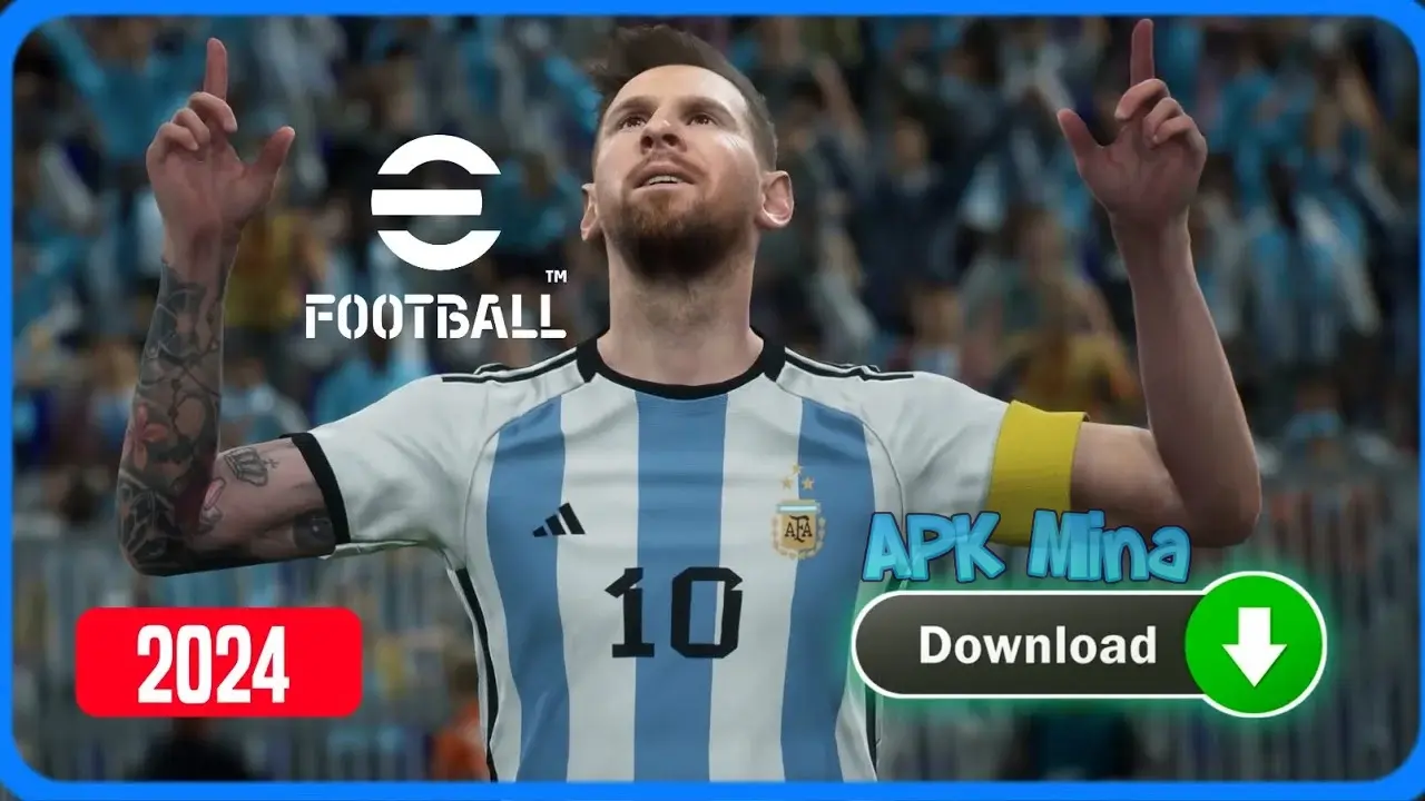 لتحميل بيس 2024 موبايل apk للاندرويد eFootball مهكرة كوينز مجانا