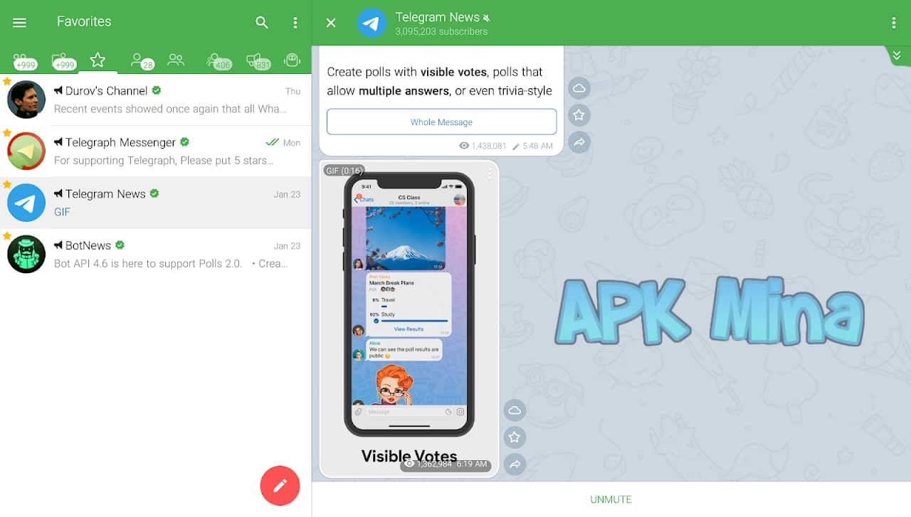 تحميل تليجراف Graph Messenger مهكر للأندرويد و الأيفون APK 2024