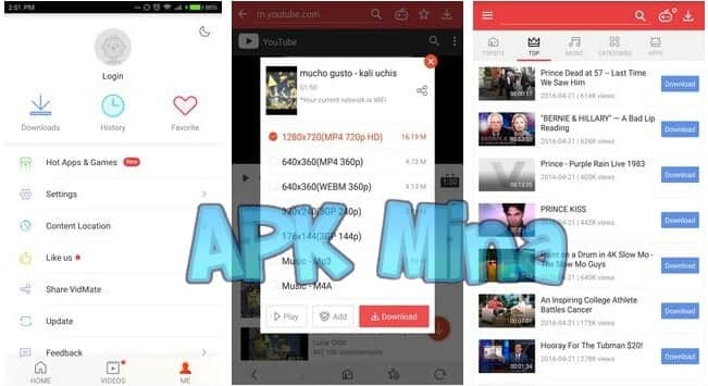 تحميل برنامج VidMate لتنزيل الموسيقى و الفيديوهات من جميع المنصات 2024